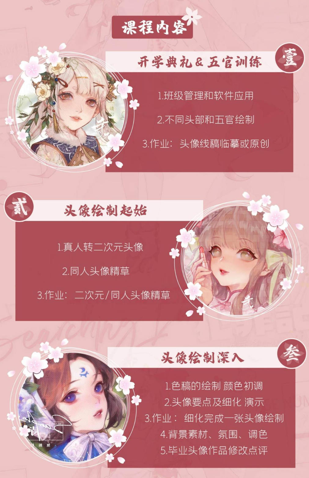 【寺久】日系伪厚涂头像班2021年1月原画人【画质高清有课件】