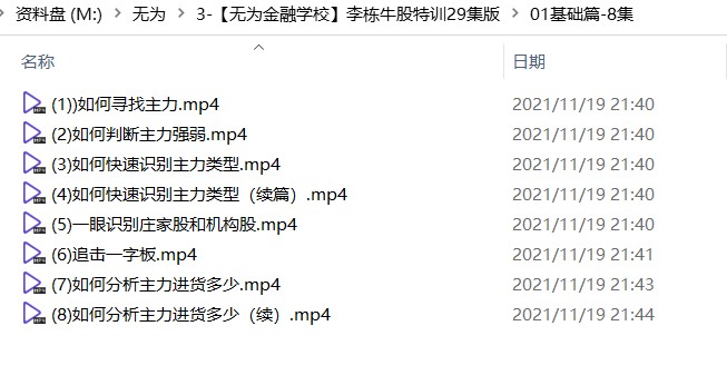 【无为金融学校】李栋牛股特训29集版