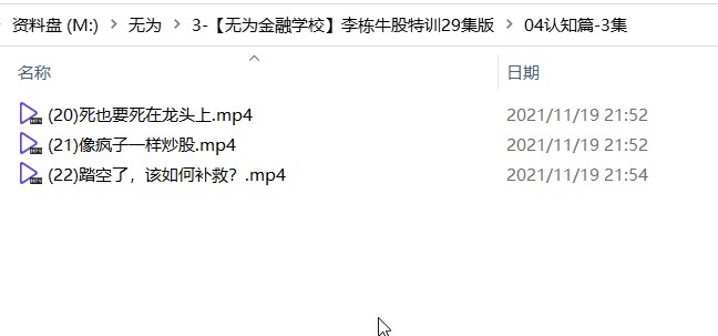 【无为金融学校】李栋牛股特训29集版